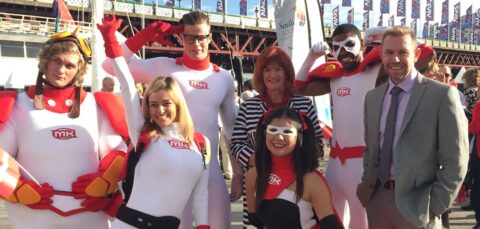 MediKidz comic characters at the launch of the new comic in Sydney