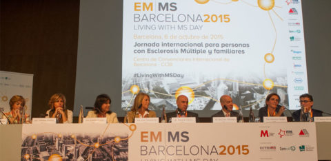 Panel of speakers at the Living with MS Day