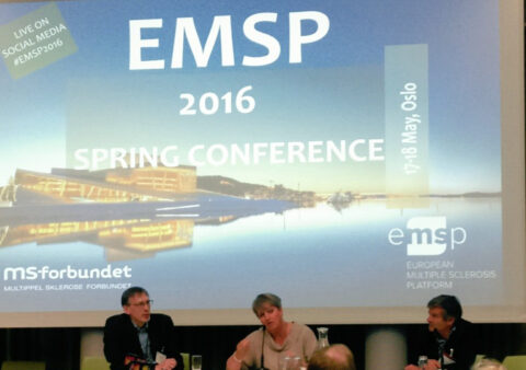 Peer Baneke charing a panel on childhood MS