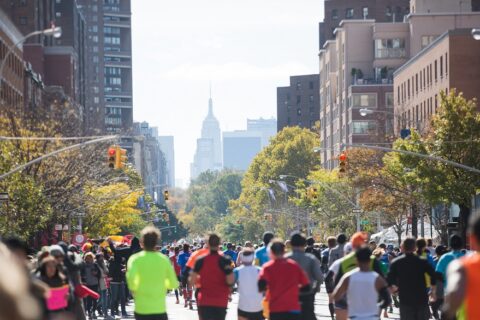 Runners take part in the New York Marathon