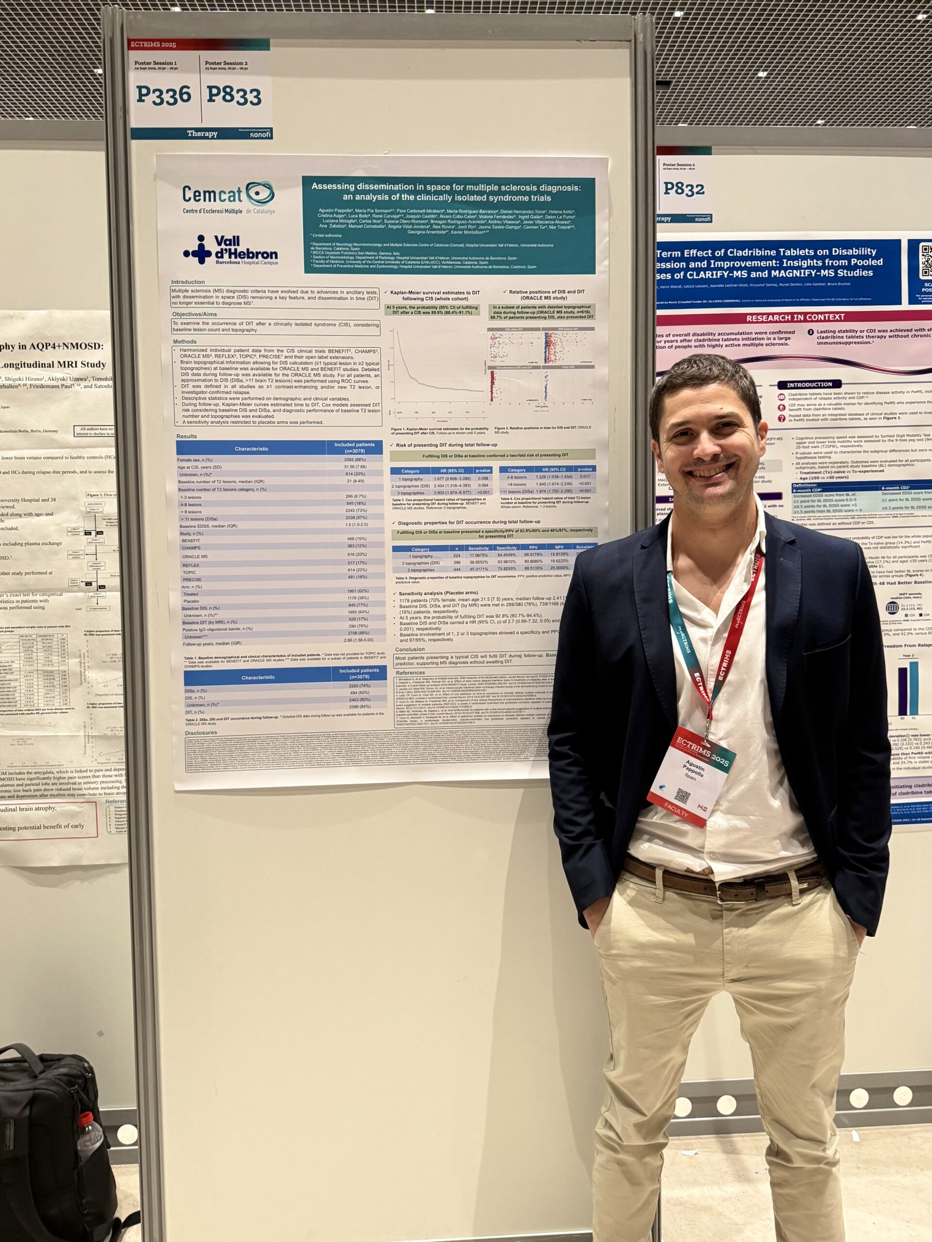 A man standing in front of a scientific paper